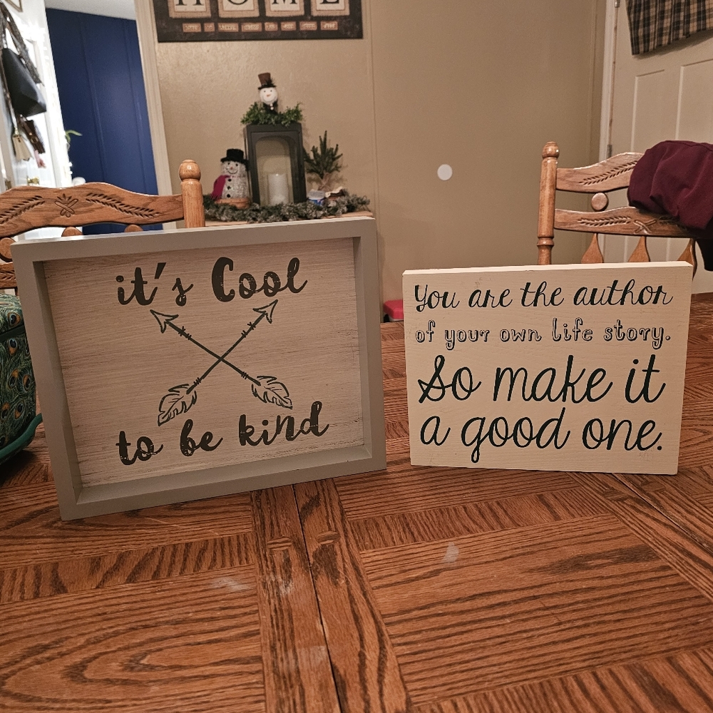 Wooden signs